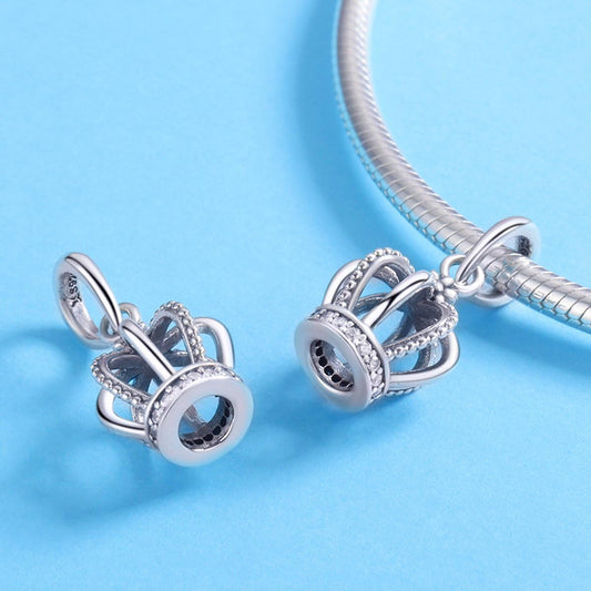 925 Sterling Silver Exquisite Charms Pink Love Heart Bead Charm for Bracelets the Key of Heart Charms Beads for Women Girls…