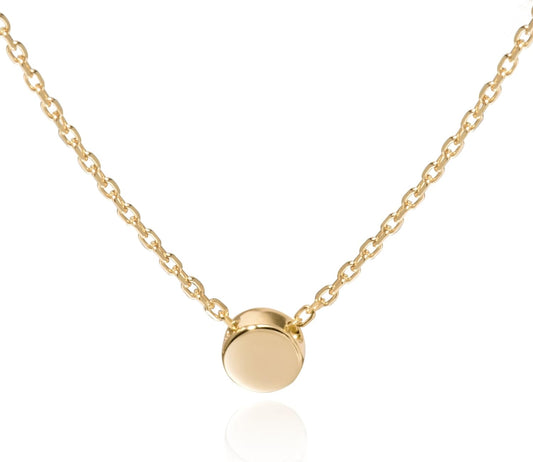 18K Gold Plated Tiny Dot Necklace Circle Star Square Heart Necklaces for Women S925 Sterling Silver Dainty Simple Necklaces for Women Girls Trendy Birthday Gifts